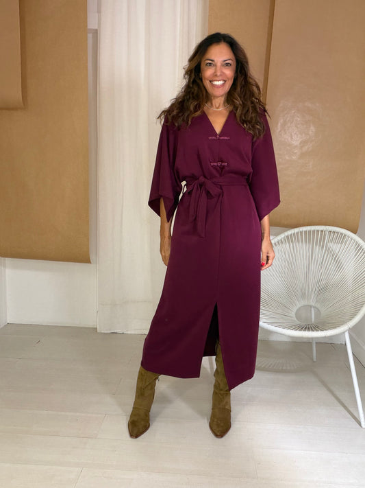 Vestido Monaco Bordeaux