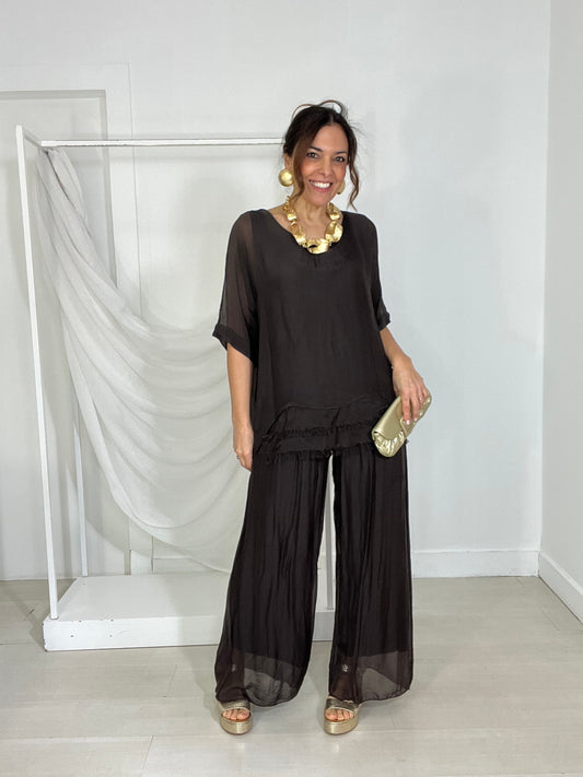 Conjunto França chocolate