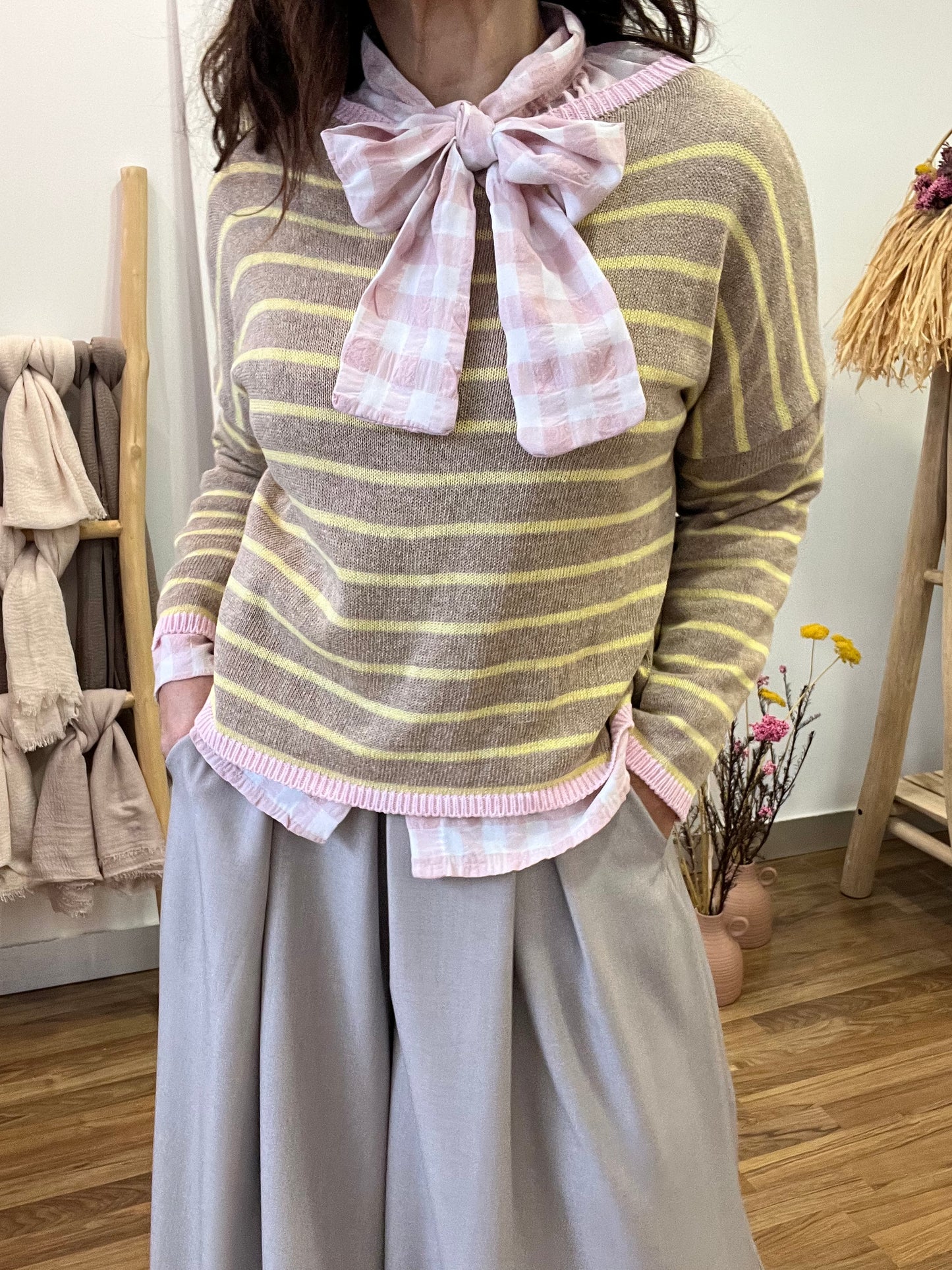 Blusa Equador rosa pastel