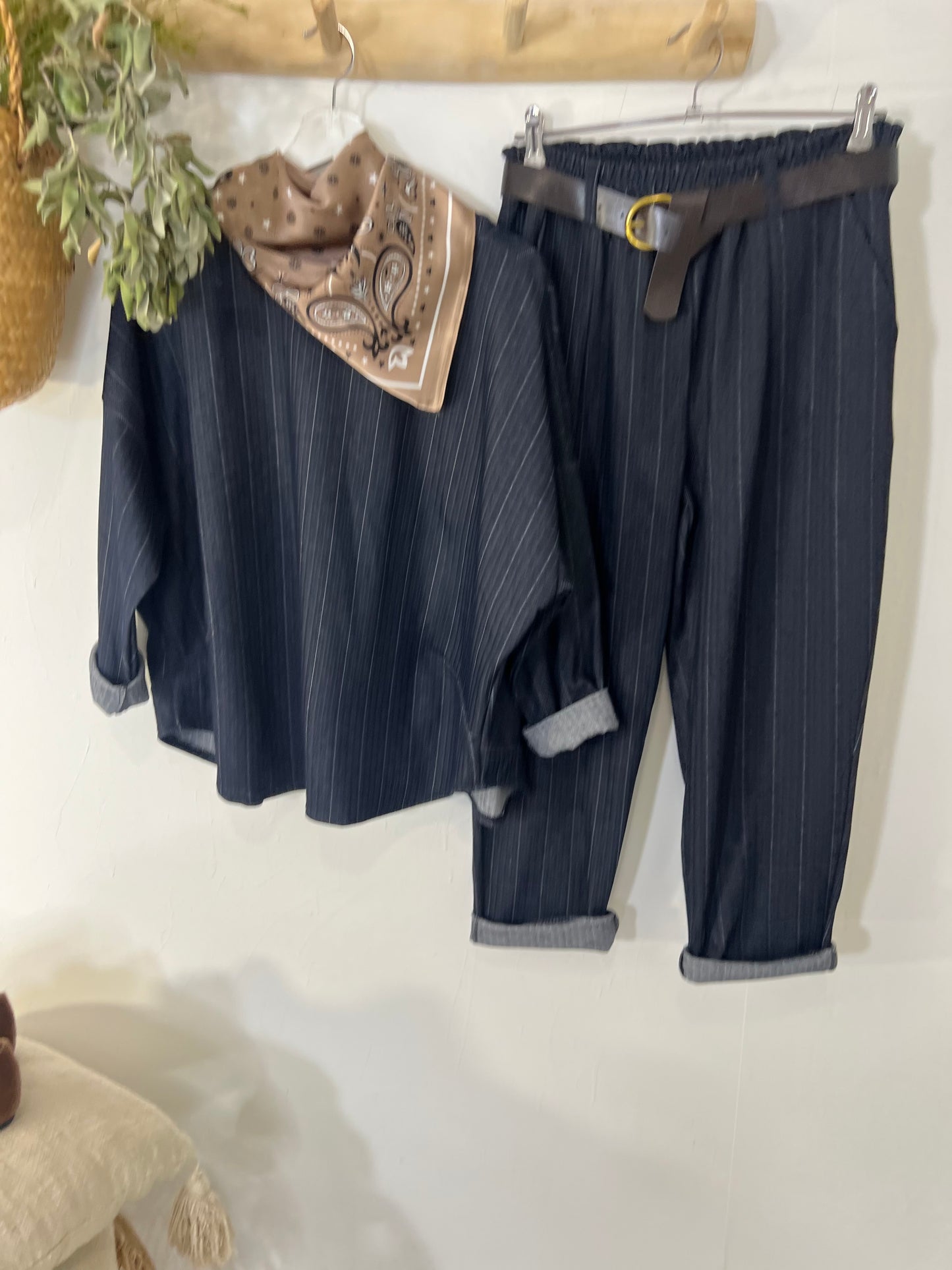 Conjunto Rato/ Amores azul-escuro