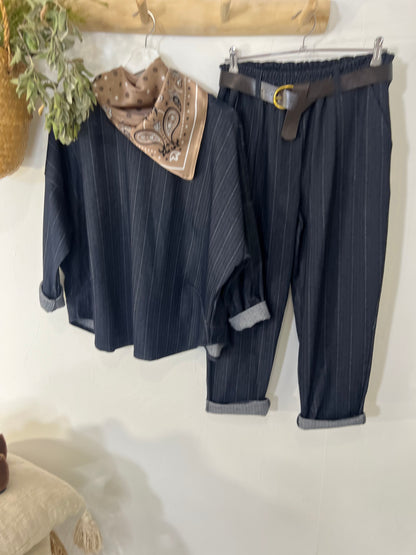 Conjunto Rato/ Amores azul-escuro