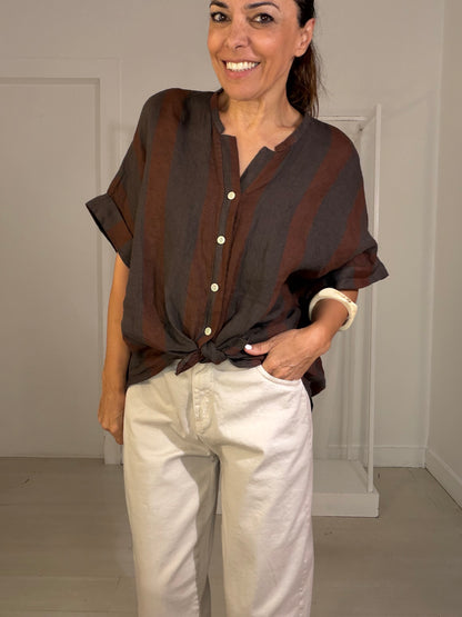 Camisa linho Stripes