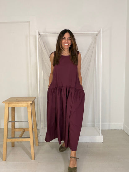 Vestido Jasmine Bordeaux