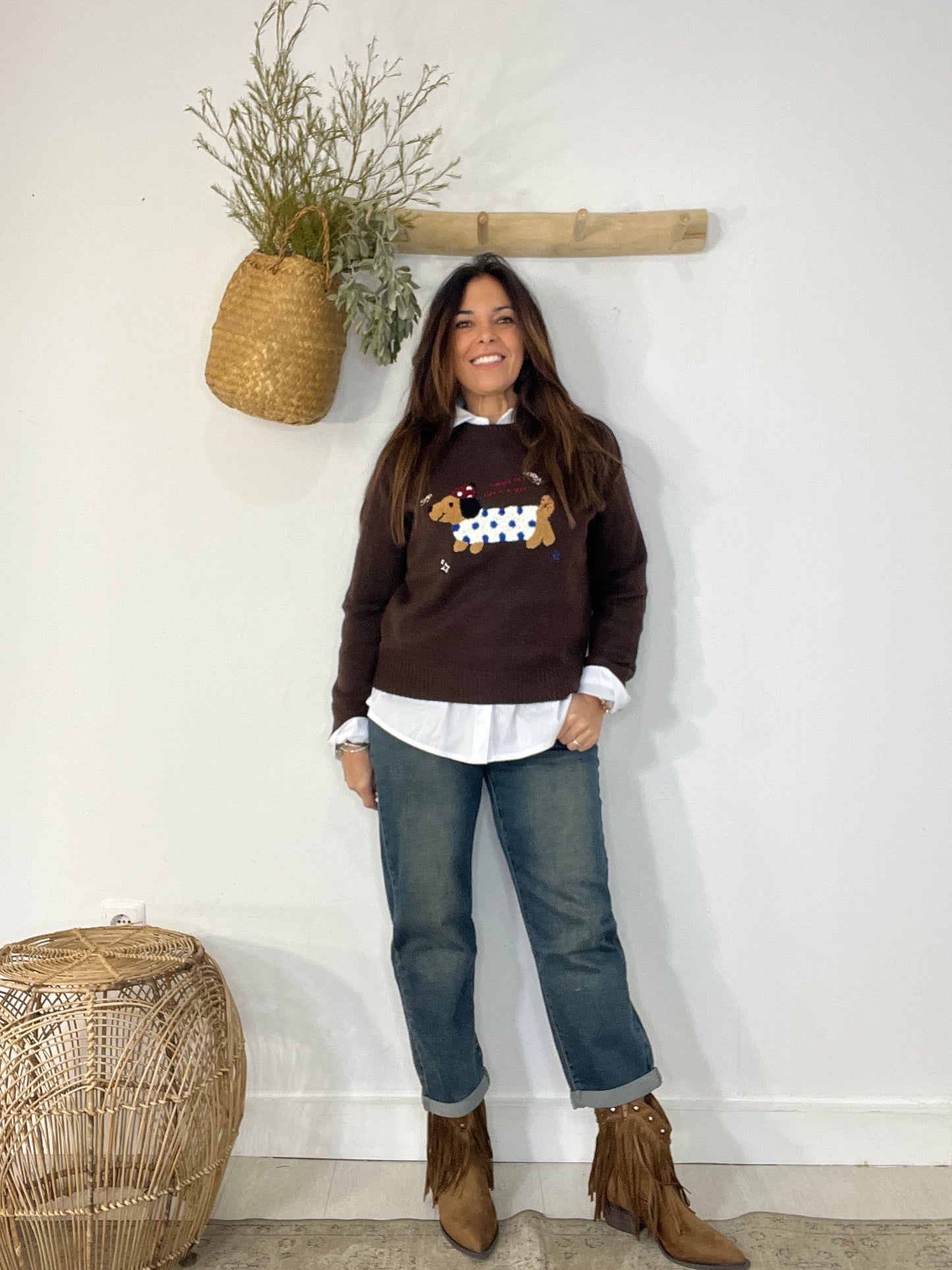 Camisola Almourol castanho